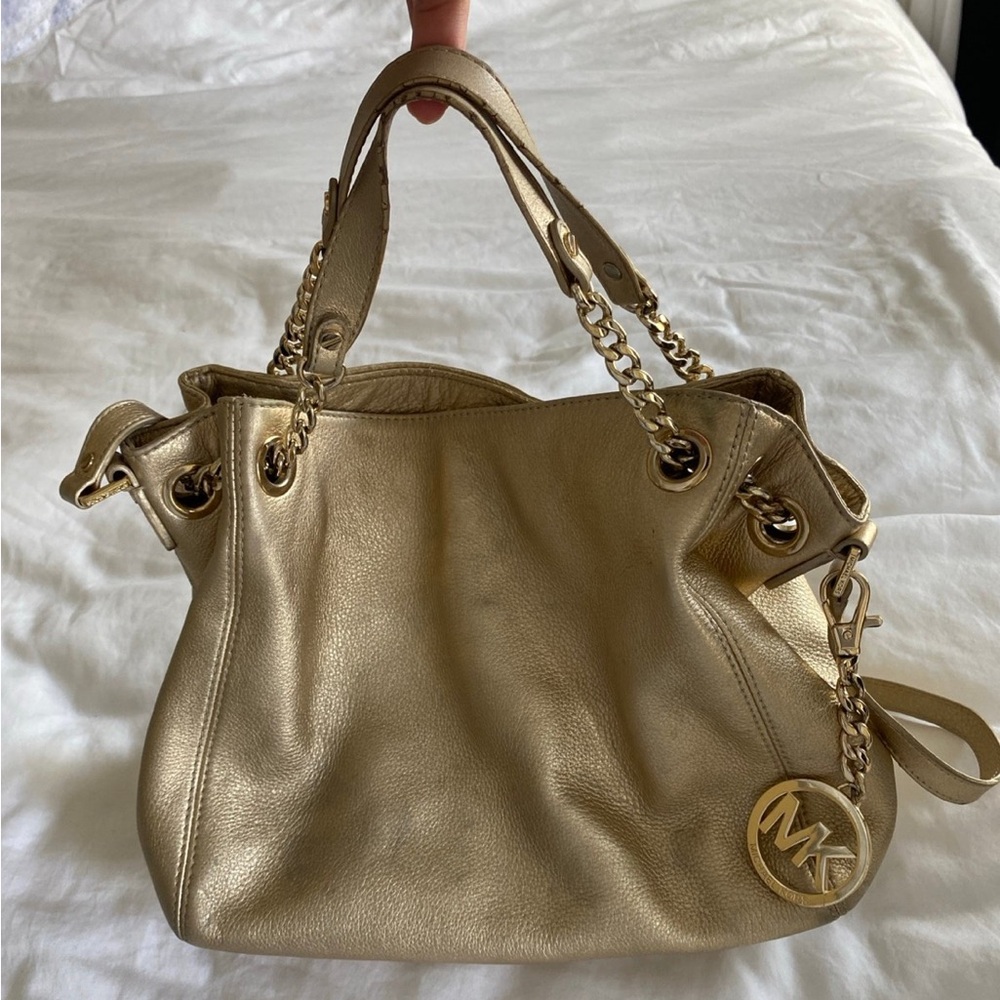 Michael Kors jet set gold tote